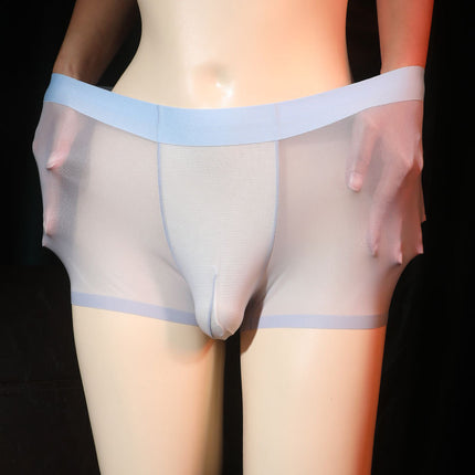 Men's Ultra-thin Transparent Boxer Ice Silk Underwear