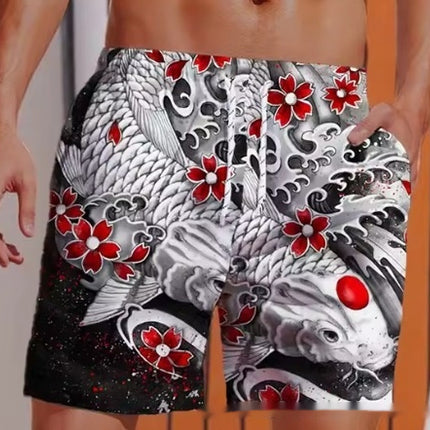 Men's Fashion 3D Printed Swimming Beach Shorts