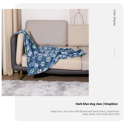 Pet Blanket Kennel Mat Dog Warm Double-sided Thickened Flannel