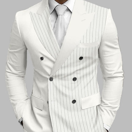 New Men's Printed Posterior Median Split Suit Jacket