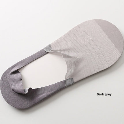 Men's Boat Socks Thin Ice Silk Seamless Mesh Breathable Silicone Non-slip