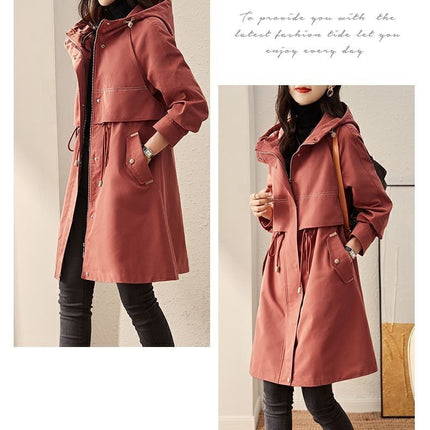 Women's Spring And Autumn Windbreaker Korean Fashion Overcoat