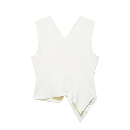 Summer V-neck Wear Asymmetric Vest
