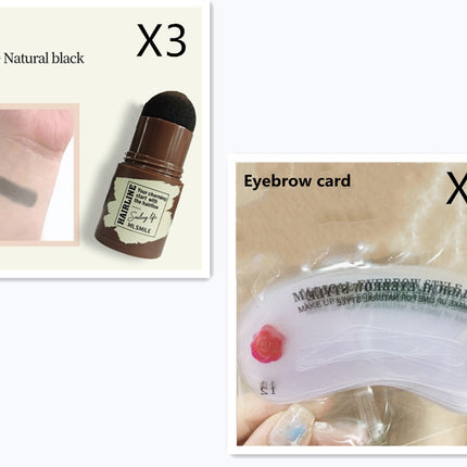 Brow Stamp Shaping Kit Eyebrow Stamp Waterproof Long Lasting Natural Shape Brow Stamp Contouring Stick Makeup Eyebrow Shadow