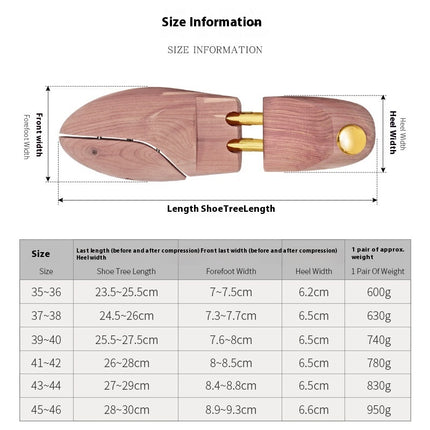 Cedar Wood Last Support Fragrant Wood Shoe Support