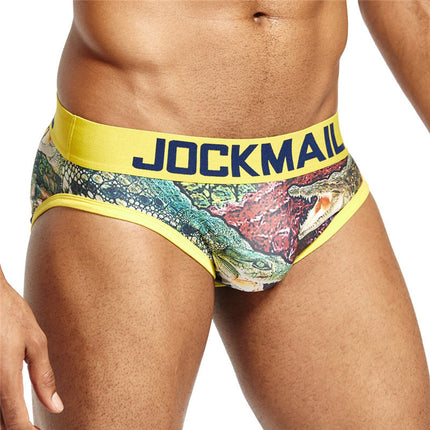 JOCKMAIL Men's Underwear Low Waist Printed Men's Briefs