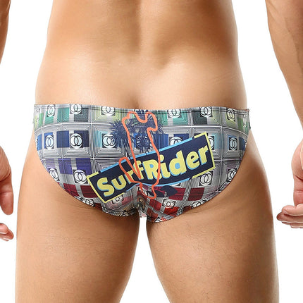 Men's Briefs Ice Silk Ultra-thin Printed