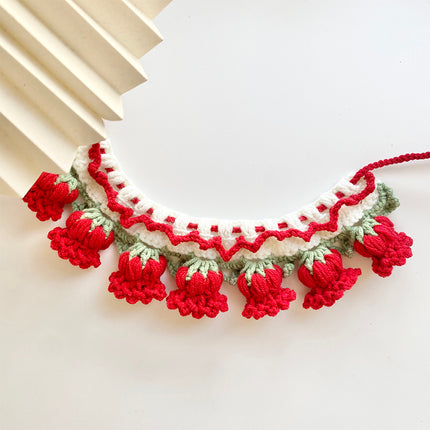 Cat Knitted Neck Bib Pet Bib