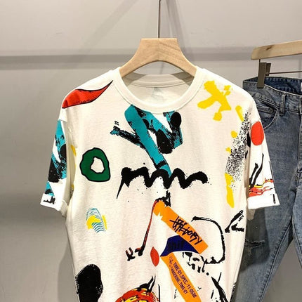 Men's Creative Printing All-match Short Sleeve