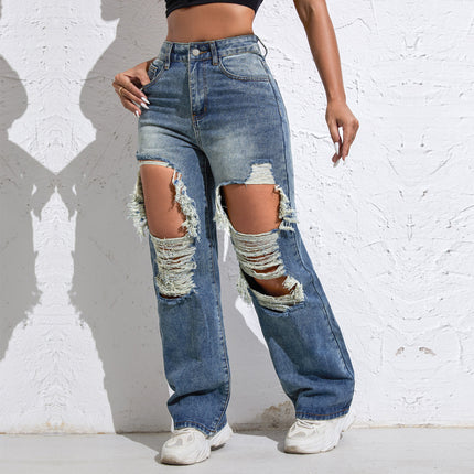 Shascullfites Baggy Jeans Women New American Loose Wide-leg Pants Old Straight Leg Trousers