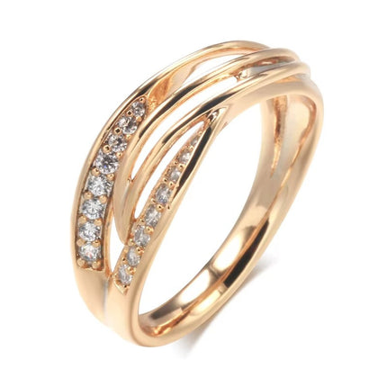 Zircon Ring Fashion Temperament Hollow Ladies