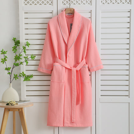 Cotton Nightgown Baby Boy And Girl Summer Cotton Waffle Bathrobe