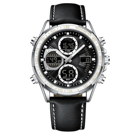 Alloy Leather Men's Business Watch Luminous Waterproof