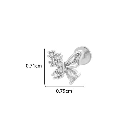 Stainless Steel Internal Thread Flat Bottom Rod Labret