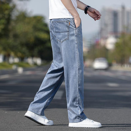 Fashion Personality Tencel Ultra-thin Jeans Men