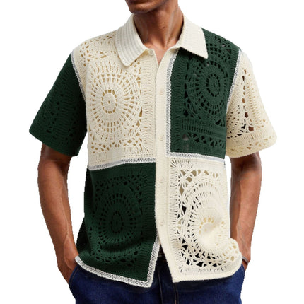Fashion Colorblock Men's Minority All-match Knitwear