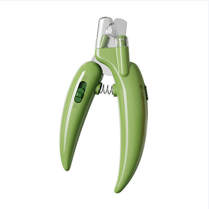 Small Chilli Shaped Cat And Dog Nail Clippers With LED Light