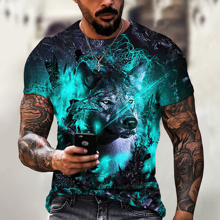 Animal Beast Lion 3D Printed Summer Men's T-shirt