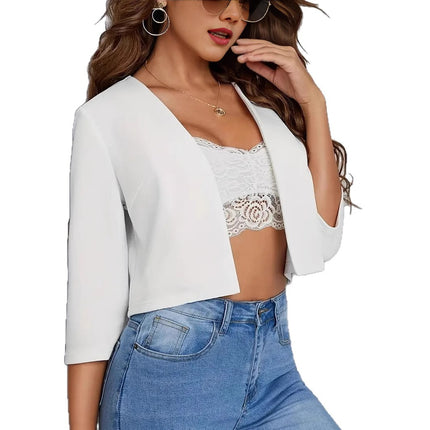 Women's Elegant Solid Color Casual Short Jacket
