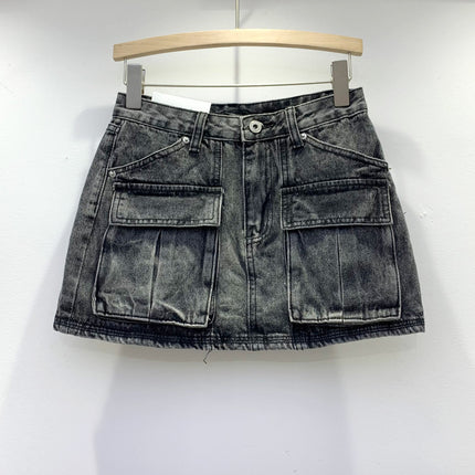 Personalized Workwear With Pocket Denim Skirt