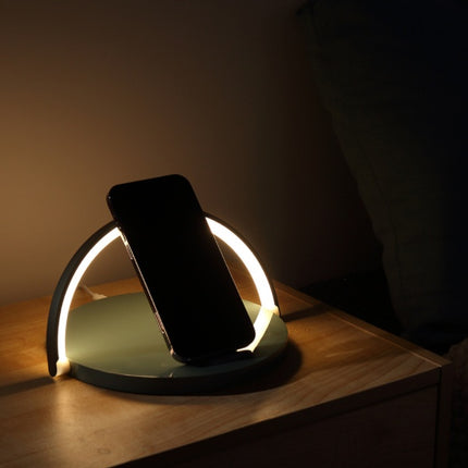 10w Wireless Charger Block Holder For Smart Phone Foldable Fast Charging Table Phone Stand Support With Led Table Lamp Portable