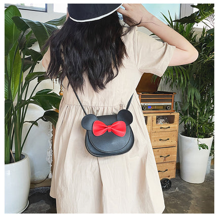 Cute And Adorable Bowknot Soft Girl Student Children's Small Bag Pu Female