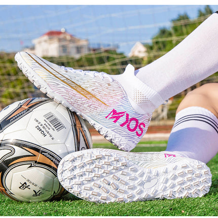 12 Men's Plus Size Soccer Shoes High Top AG Spikes