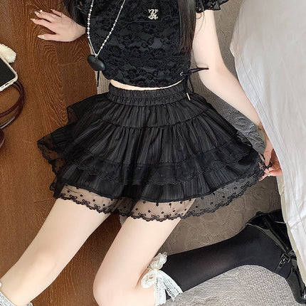 Women's Patchwork Cake Hot Girl Short Skirt