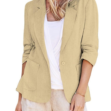 Solid Color Suit Collar Single-breasted Suit