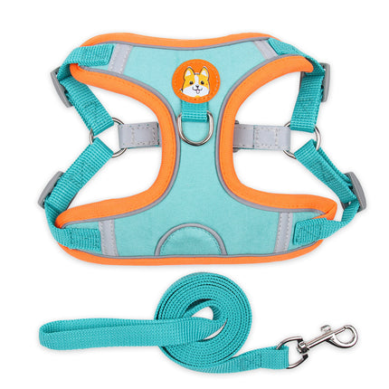 Vest Type Dog Harness Small Leash Reflective