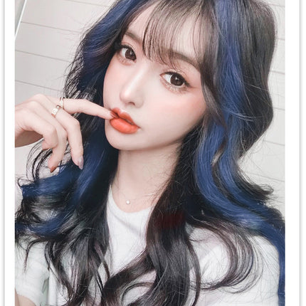 Gradient Female Long Curly Hair Wig Patch