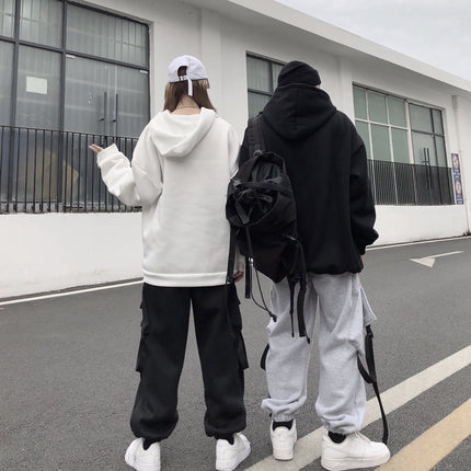 Harajuku Style High Street Couple Personality Overalls Casual Pants