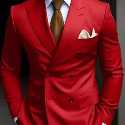 Men's Two-piece Suit Korean Style Slim Fit Business Best Man Casual Suit