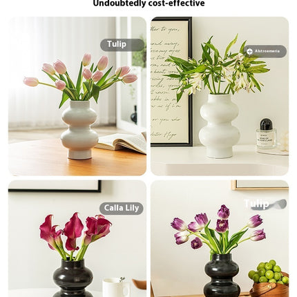 Nordic White Cream Style Ceramic Vase Decoration