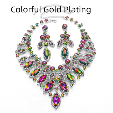 European And American Luxury Leaf Necklace Suit