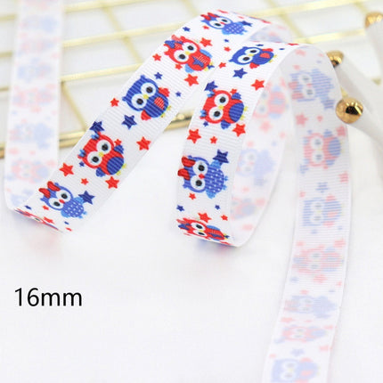 Stars And Stripes Ribbon Dovetail Bowknot Hair Ring Double Stitching Dovetail Ribbon