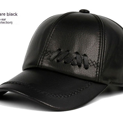 Autumn And Winter Casual Men's Leather Hat