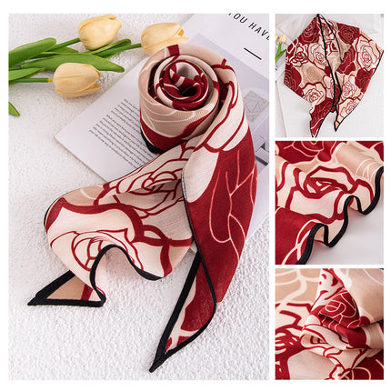 Vintage Print Polyester Fashion Scarf Dual-use Shawl