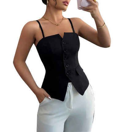 Fashionable Temperament Camisole Cardigan Women's Vest