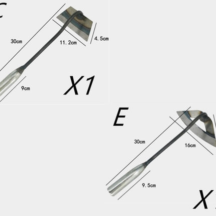 All-manganese Steel Gardening Hand-held Hoe All-steel Hardened Hollow Hoe