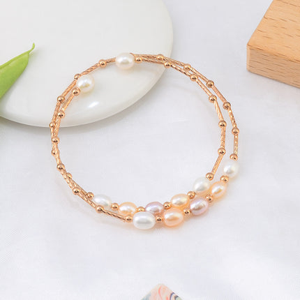 Natural Freshwater Pearl Bracelet Niche Double-layer Design Bracelet