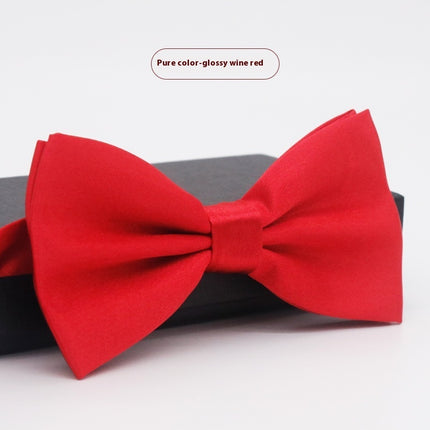 Men's Solid Color Formal Wear Wedding Business Casual Groom Groomsman Bow Tie