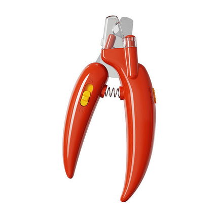 Small Chilli Shaped Cat And Dog Nail Clippers With LED Light