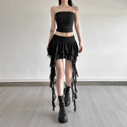 Pure Hot Girl High Waist All-matching Irregular Skirt