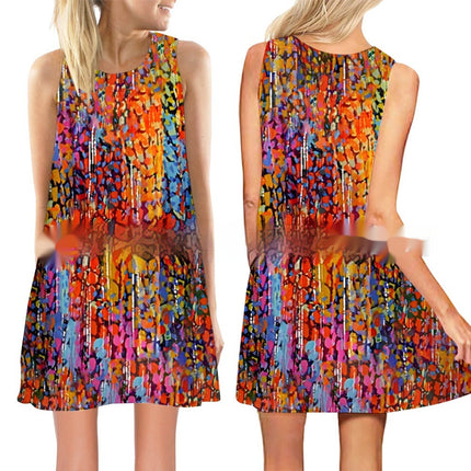 Women's New 3D Printed Sleeveless Dress