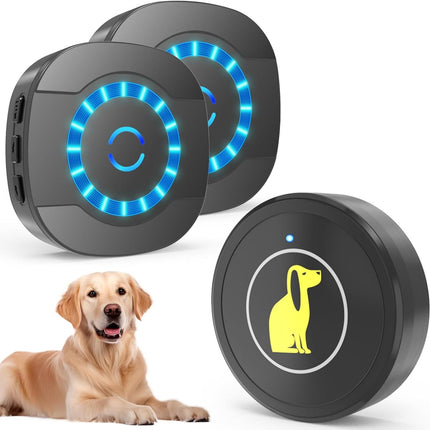 Dog Door Bell, Dog Bell For Training Doggie Door Bell For Dog Puppy Training Sliding Door,Go Outside Doorbell And Waterproof Touch Button