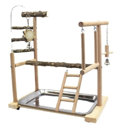 Parrot Toys Tiger Skin Peony Bird Stand Xuanfeng Xiaotai Stand Pepper Wooden Stand Sub-stand Pole