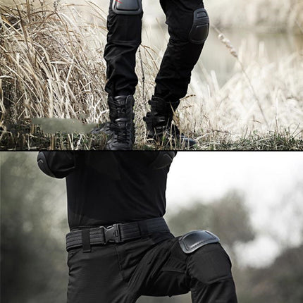 Black Python Pattern Tactical Training Pants With Knee Pads Camouflage Army Camouflage Overalls