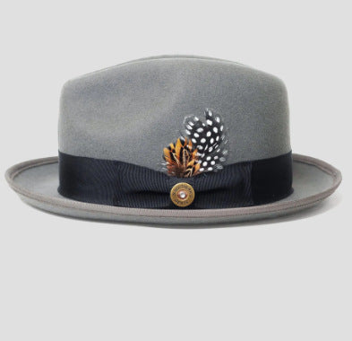 Fashion Bowknot Ribbon Sheep Felt Billycock