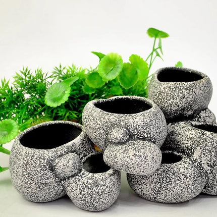 Ceramic Simulation Stone Hydroponic Pots Multifunctional Cichlid Pots Hide Breeding Fish Tanks